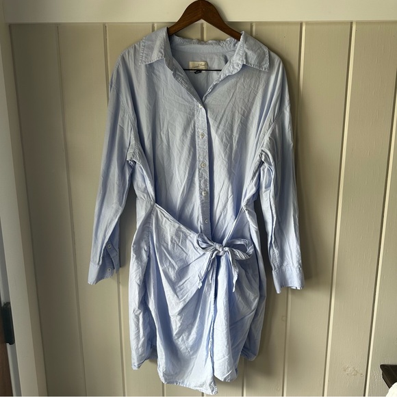 Universal Thread Sky Blue Wrap Shirt Dress, Size XXL, EUC - Picture 1 of 7